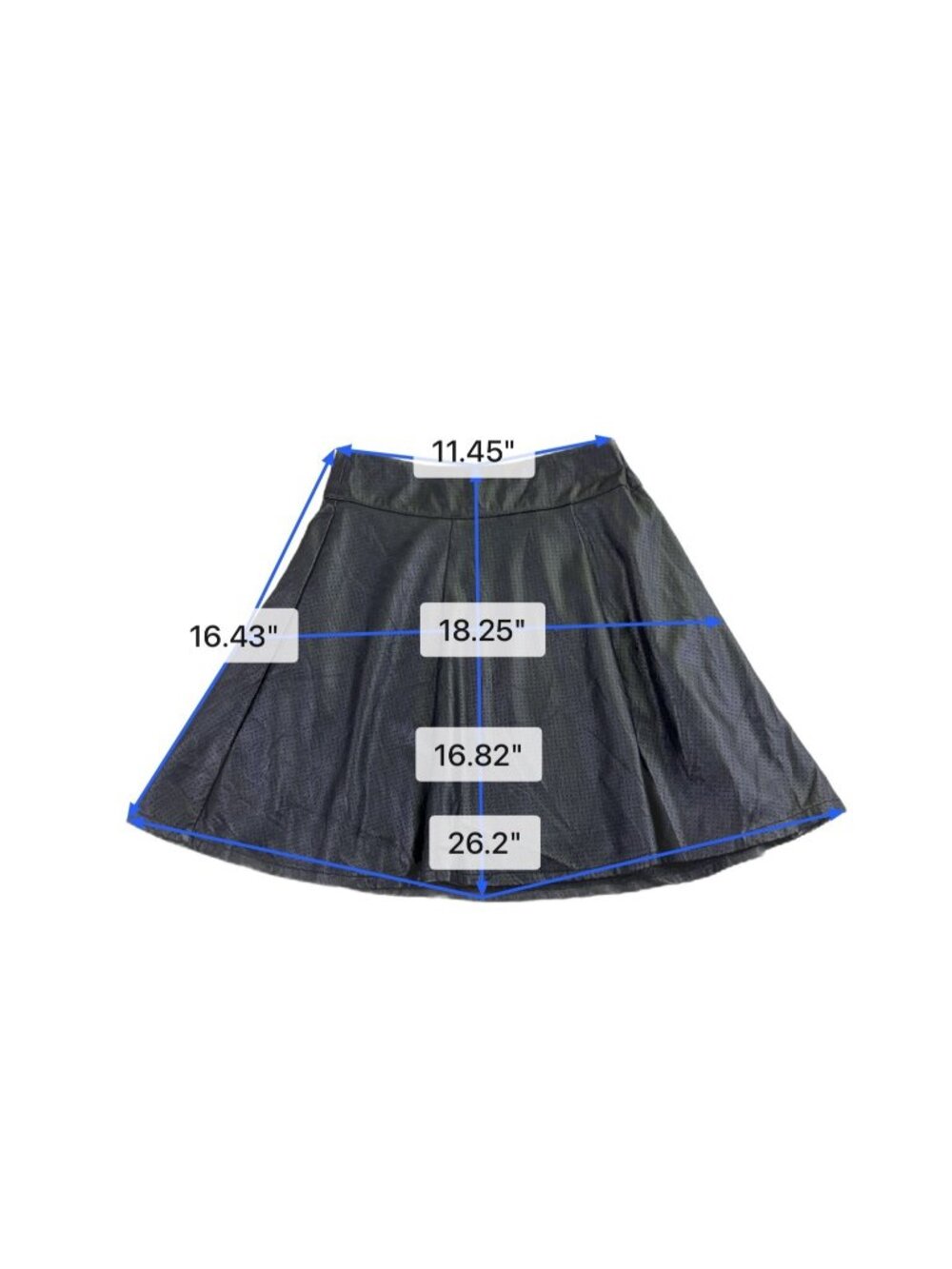 Socialite Black Perforated Flared Mini Skirt Stylish Modern Design Sz XS - Picture 7 of 7